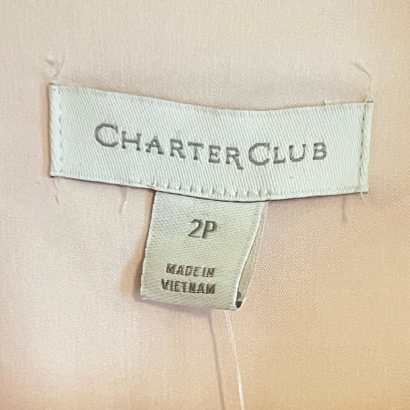 Charter Club Women Button Up Shirt 2P Pink Business Career Preppy $64.50 Modest - Picture 4 of 16